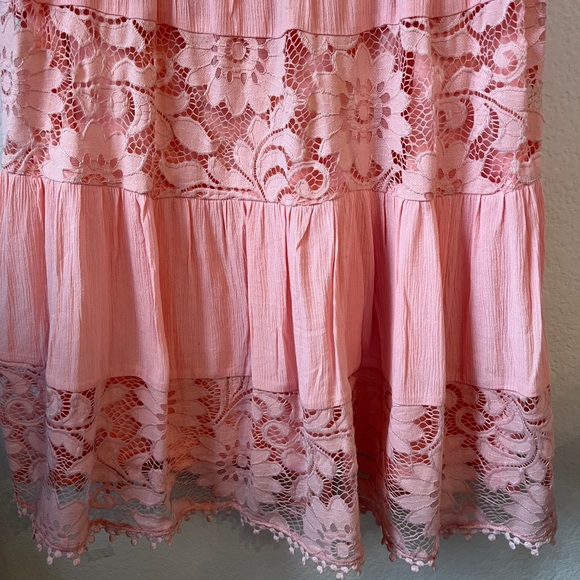 Signature pink lace dress petite M - Picture 6 of 9